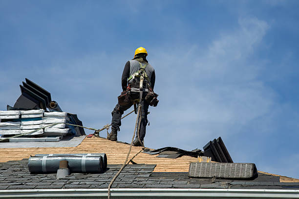 Professional Roofing technician working in Sloan, NY